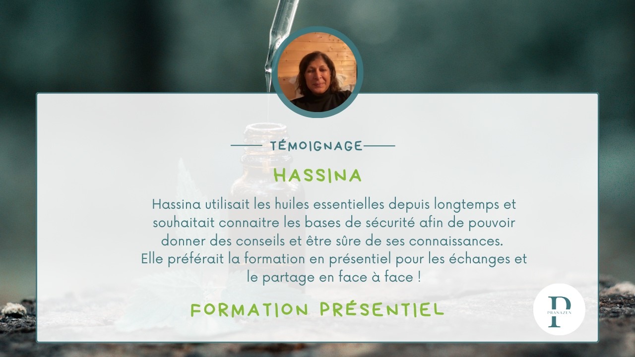 Les bases de l'aromathérapie (formation en présentiel) : témoignage d'Hassina